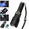 LED Flashlight USB Rechargeable Digital 120000lm High Luminous Flux Ultra