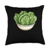 Romaine Lettuce In A Bowl Throw Pillow
