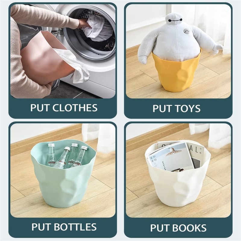 Ailler Plastic Waste Paper Bin Office Bedroom Irregular Eco Friendly