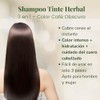 Shampoo para Pintar Canas, Shampoo Tinte Café Obscuro 3 en