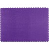 Paper Placemats - Disposable - Scalloped Edge (Purple, 100)