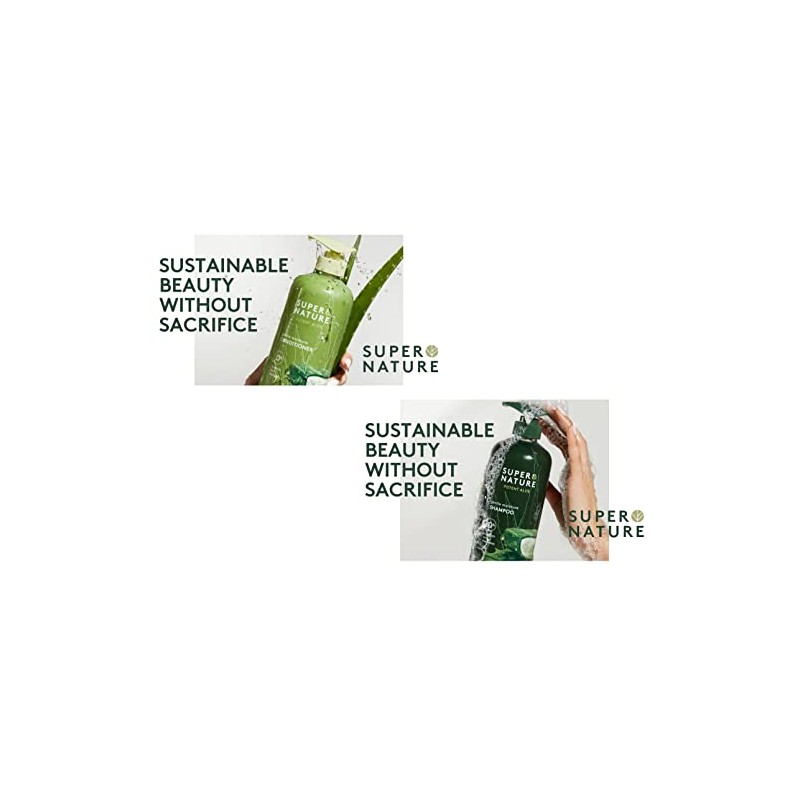 Super nature Potente Aloe Suave Hidratante Champú y Acondicionador Sin