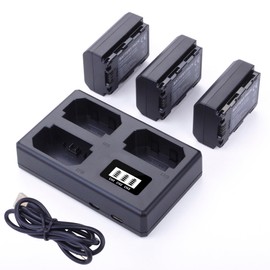 3-Pack NP-FZ100 Battery with Triple Slot LCD Charger for Sony A7iii, A7iv, A7C, FX3, FX30, A9, A6600, A6700, ZV-E1, ZV-E10ii, Alpha 9, Alpha A9 II, A9S, A7R III, A7R IV, A7R V, 2280mAh