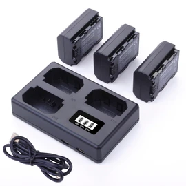 3-Pack NP-FZ100 Battery with Triple Slot LCD Charger for Sony A7iii, A7iv, A7C, FX3, FX30, A9, A6600, A6700, ZV-E1, ZV-E10ii, Alpha 9, Alpha A9 II, A9S, A7R III, A7R IV, A7R V, 2280mAh