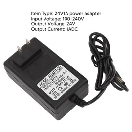 Ymiko Adaptador De Uñas 24 V, 1 A, 24 W, Cargador De Adaptador De Corriente, Cargador De Adaptador De Corriente, Compatible con Lámparas De Uñas LED UV Profesionales, Fuente De Alimentación