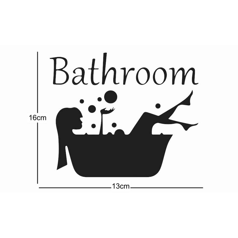 Froomer Bathroom Sticker Removable Art Vinyl Mural Home Room Decor
