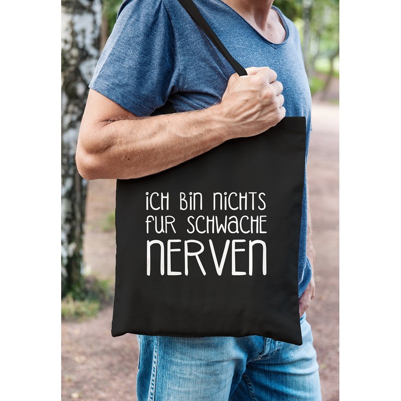 Moonworks® Fabric Bag Jute Bag I'm Not for the Weak