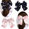 Aysekone 2 Pieces Chiffon Big Hair Bows Bow Hair Clips