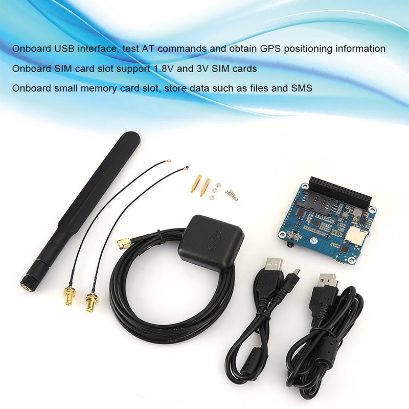Positioning Expansion Module for Raspberry Pi LTE Cat-1/3G/2G Communication/GNSS SIM7600E