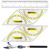 YPYMOD Maths Geometry Set with 4 Pieces Geo Triangles (16