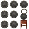 Qusmeiyici 8 Pack Drop Ring Handles, Cupboard Pulls, Vintage Bronze