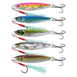 Night Army Real Color Metal Jig 5 Colors Lure Set, Reinforced Hooks, Center Balance, Shore Jigging, Choose Weight (30g)