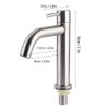 Kitchen Sink Bathroom Tap, Stainless Steel Kitchen Cold Sink Faucet