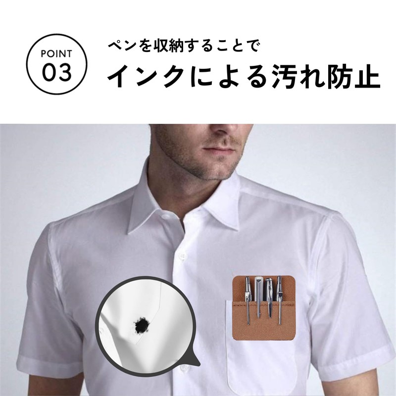 DIZLAS Chest Pocket Pen Case Pen Holder Pen Holder Shirt