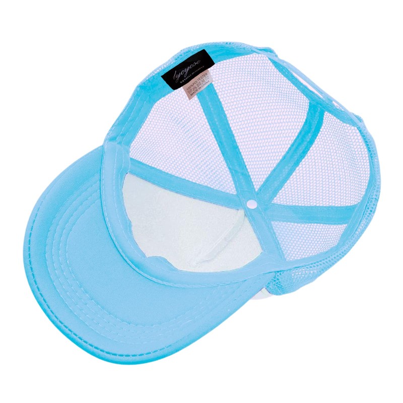 lycycse Sombrero de cara sonriente para mujer, de malla, neón,