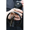 Beacone Women Girls Keychain Bracelet Tassel Bangle Key Ring Leather