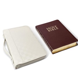 vhivhias Bible Cover Checkered for Women Large Size, Bible Case with Protective with Handle and Zippered Pocket Bible Accessories for Girls Boys Men Perfect Book Socks Covers Bible Carrying