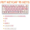 COOMICKEY PBT Keycaps 95 Keys Pink Cartoon Keycaps Dye-Sublimation Cute