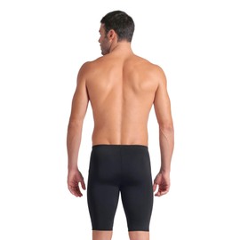 ARENA Performance Men's Mushrooms Swim Jammer MaxLife Athletic Practice Knee-Length Swimsuit Short Competitive Training Bathing Suit, Black/Blue Multi, US Size 34