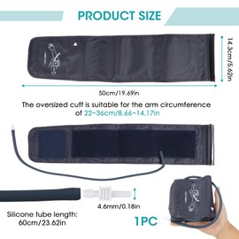 Middle Cuff 22-36cm Compatible with OMRON Digital Upper Arm Blood Pressure Monitor, Blood Pressure Cuff with 4.6mm Connectors, Replacement M Cuff Compatible with Omron, BP Machine Not Included