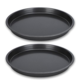 QANYEGN 2 Packs Deep Dishes Pizza Pan, 10 Inch Non Stick Pizza Pan, Thickened Carbon Steel Baking Pans for Kitchen, Bakery (10inch)
