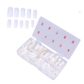 Baluue Diy Manicure Kit 500pcs Artificial Nail Tips 10 Different Sizes Full Coverage Abs Material