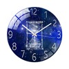 Ergocar Glass Wall Clock Silent Scanning Mechanical Round Glass Wall