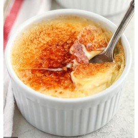 Fonteme 2 oz White Ceramic Fluted Ramekins - Oven Safe Ramekin Dishes for Baking Soufflé Custard Dessert Dip Sauce Prep Bowls – Durable Porcelain Bakeware (2)