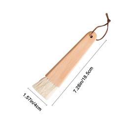 Wooden Oil Brush Heat Resistant Basting Brush Reusable Grill Brush for Baking Barbecue Cooking Kitchen Tool Flat Handle