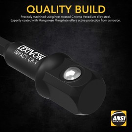 LEXIVON 6-Piece Impact Grade Socket Adapter Set - 3" & 6" Extension Bit With Holder | 1/4", 3/8", and 1/2" Drive, Adapt Your Power Drill To High Torque Impact Wrench (LX-105)