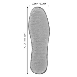 PACKOVE 4pairs Thickened Warm Shoe Inserts Insoles for Boots and Shoes Cushioned Thermal Liners for Cold