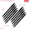 Retractable Ballpoint Pens, 1.0mm Medium Point, BLACK, Pack of 10,