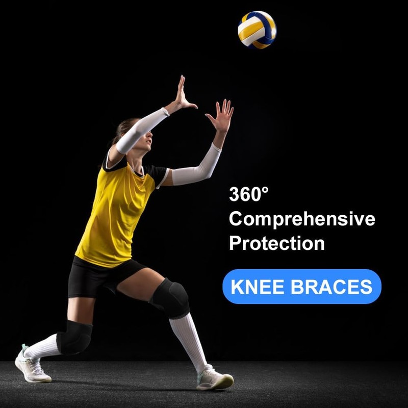 flintronic Volleyball Dance Knee Pads, Thick Sponge Work Knee Pads,