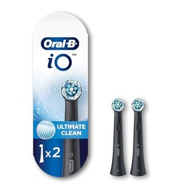 Oral-B iO Ultimate Clean Cabezales de cepillo de repuesto, negro, 2 unidades
