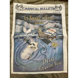 N/A Le Krewe d’Etat 2024 Bulletin D’Etat Rocks The Boat Mardi Gras New Orleans
