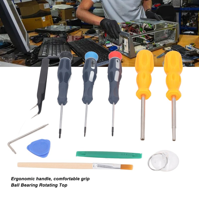 5PCS Small Screwdrivers Multifunctional Wrench Tweezers Brush Pry Plates Disassembly