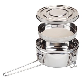 3 Pc Stainless Steel Tiffin Cook Set - Summit Camping/Outdoor Eating/Drinking Gear 3939