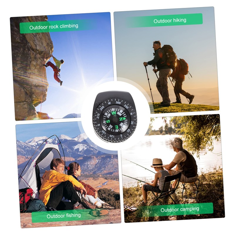Sosoport 2pcs Detachable Compass for Watch Portable Camping Compass Outdoor