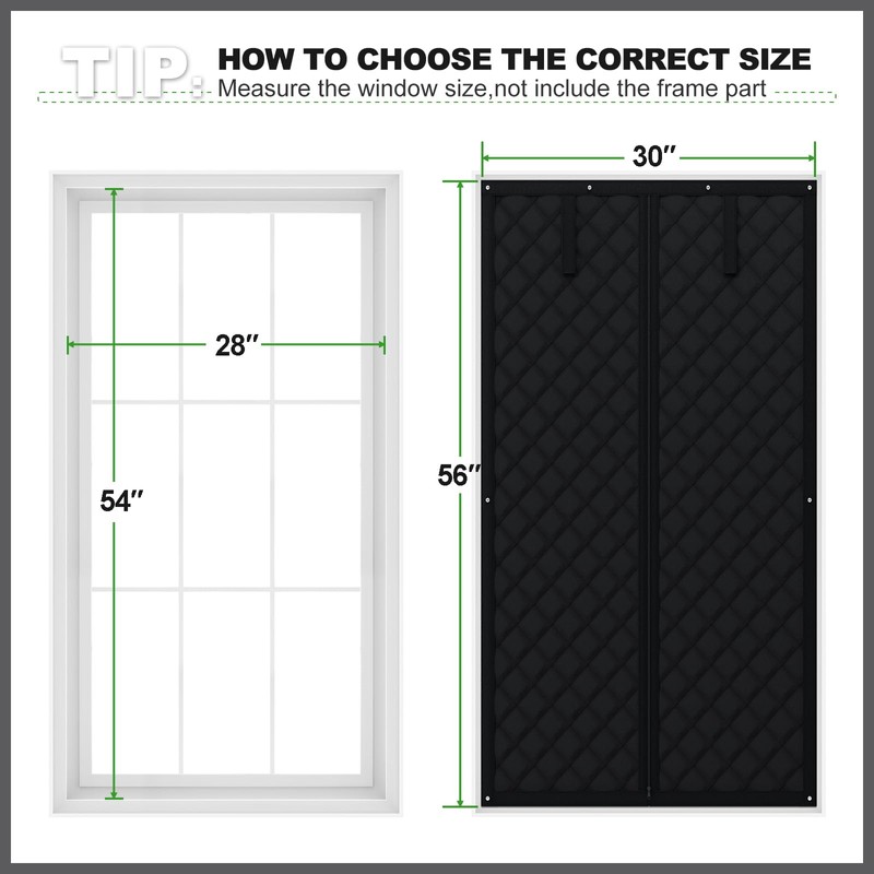 AGHITG Thermal Window Cover, 30" X 56" Window Insulation for