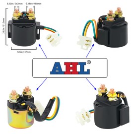 AHL Motorcycle Starter Relay Solenoid Compatible Models: Yamaha TW200 200E / Cygnus X SR Z / Majesty 125 250 S/Celo 225 250 / Vilago 250 400 / BeWith 100 125/BWS100 125 / Grand Axis / SRX250 400 600