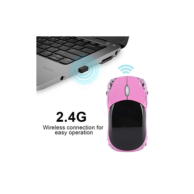 Wireless Mouse, Ultra-Thin 2.4GP Wireless Bluetooth Mouse óptico Mute Mouse,Car