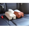 BM-STORE Genuine Leather Car Tissue Case Car Tissue Holder Sun