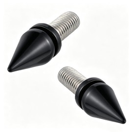 Lunsom License Plate Screws, Decorative License Plate Bolts 4 Pack Fasteners for Front and Back License Plates Tag Frame Kit,Black