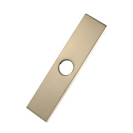 10 Inch Sink Faucet Cover Deck Plate, Square Faucet Hole Cover Deck Plate Escutcheon, Single Hole or 3 Hole Bathroom Faucet Cover, Kitchen Sink Cover Plate, Stainless Steel Brushed Faucet Cover, Gold