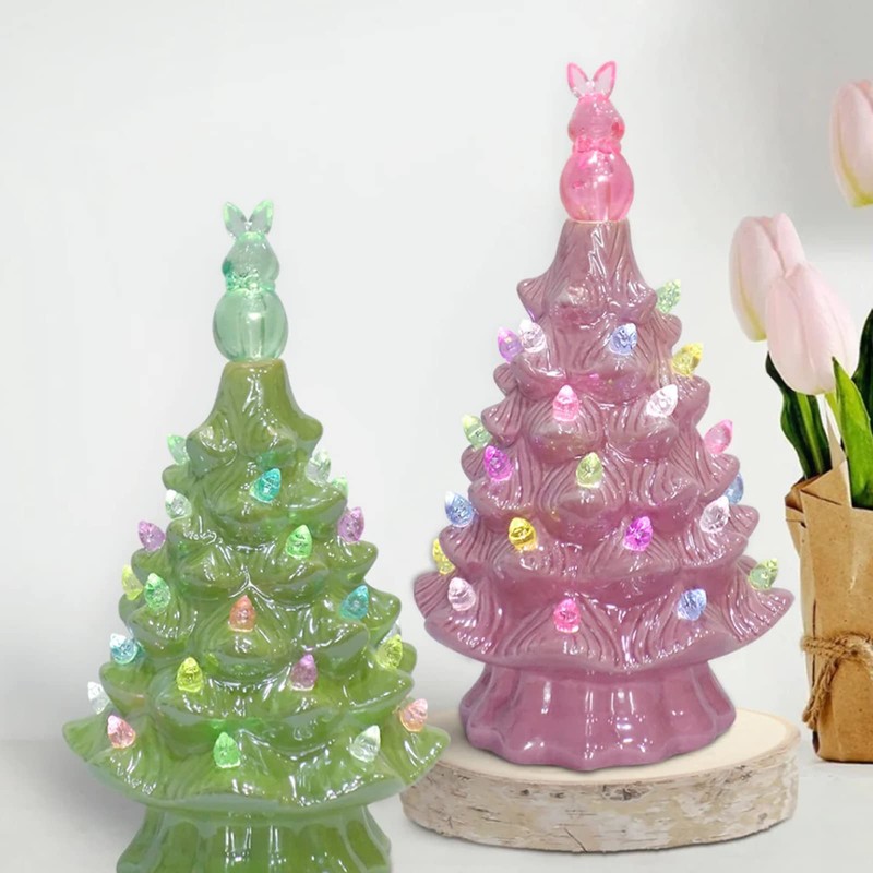 100pcs Ceramic Easter Tree Replacement Light Bulbs and 3pcs Tree
