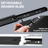 Prmape 2 x drawer runners, 100 mm, drawer pull-out rails,
