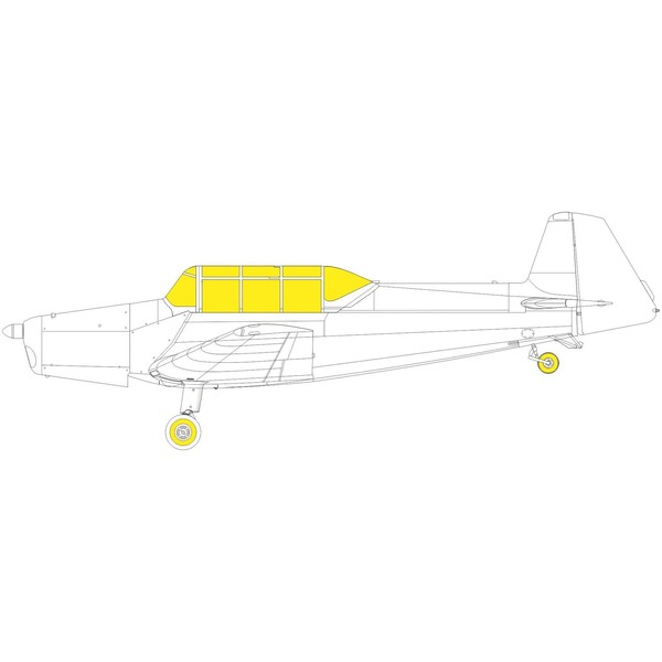 Eduard EDUEX827 T-Face Zulin Z-126 Trenelle Double-Sided Paint Mask Seal