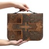 Chicprint Vintage Sacred Cross Eagle Bible Bag with Bookmark Pu