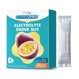FitRx Electrolytes Powder Packets Passion Fruit, Hydration Packets Sugar Free, Turmeric Electrolyte Drink Mix with Curcumin, Vitamin and Minerals, Support Immune & Recovery, Muscle, Joint & Gut Health