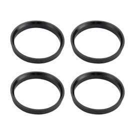Gseigvee 4 PCS Hub Center Ring, 67.1mm OD to 54.1mm ID Hub Reducer Adapter Ring, Wheel Hub Shock Absorber Rings, Universal for Most Cars (Black)